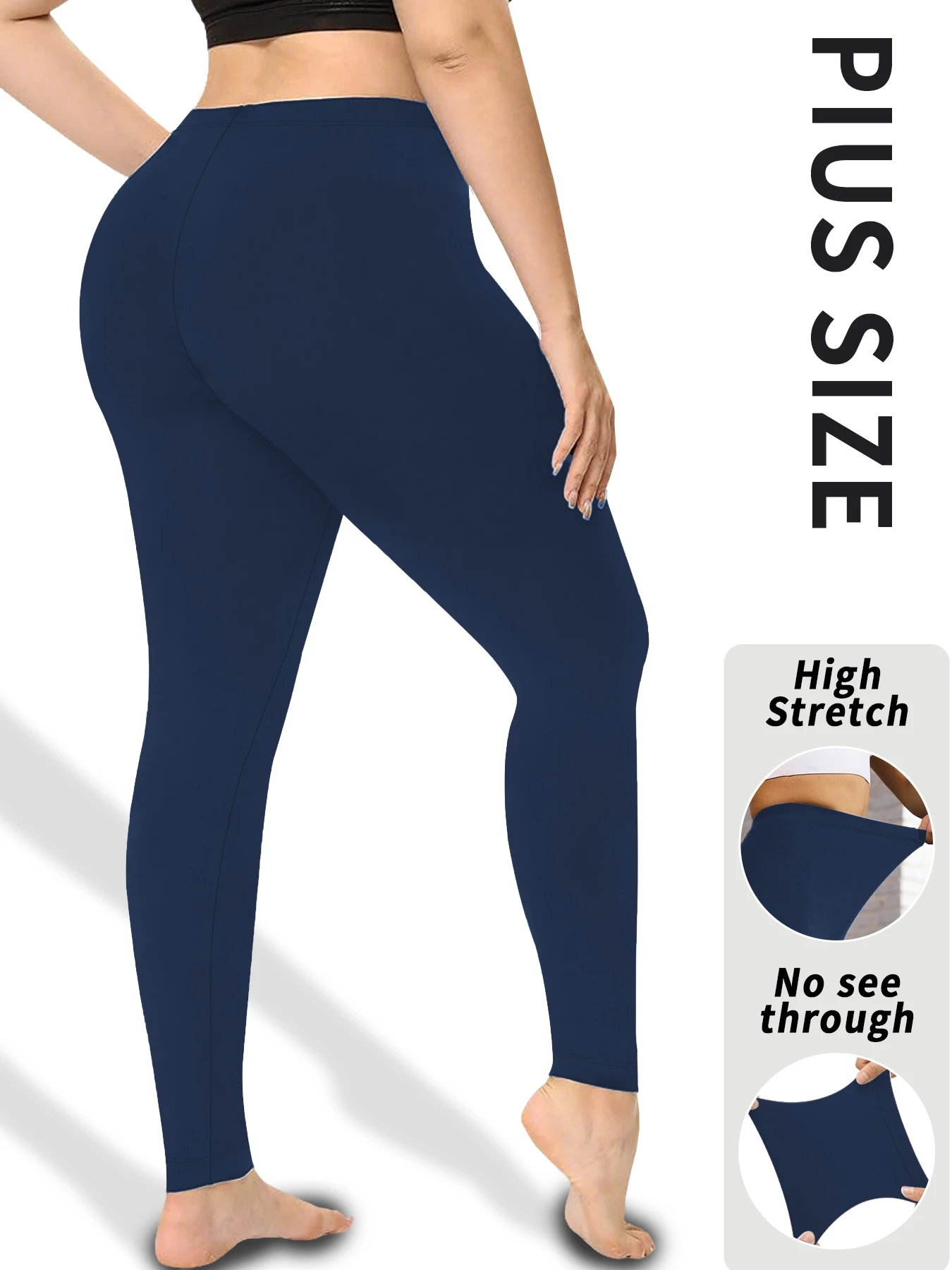 سراويل ضيقة نسائية قابلة للتمدد منخفضة الارتفاع بمقاس كبير - لباس ضيق فائق النعومة عالي المرونة للجري والتدريب والحياة اليومية #2