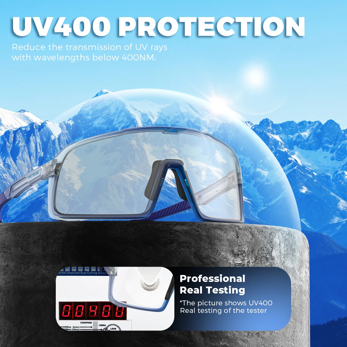 VICTGOAL Photochromic Cycling Sunglasses MTB Glasses Road Bike Cycling UV400 Goggles Men Women Outdoor Bicycle Sports Eyewear