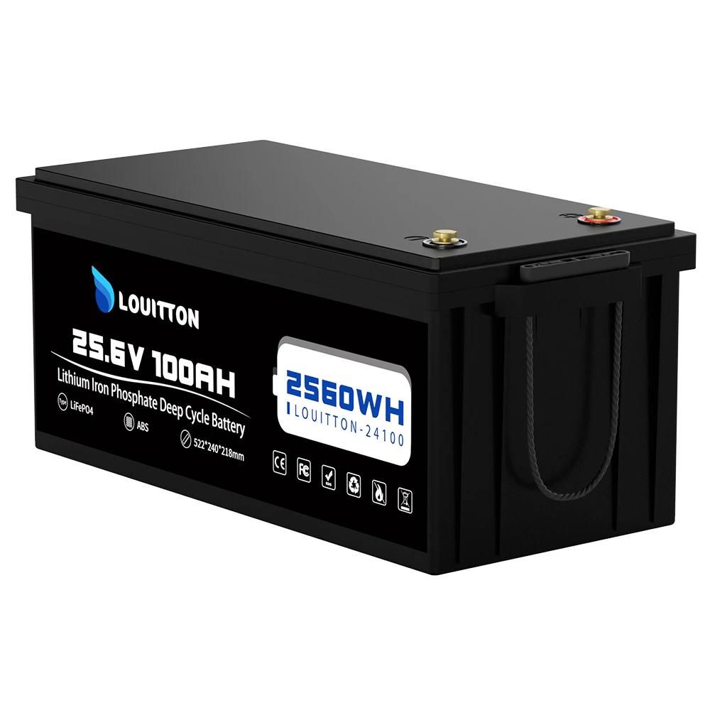 24V 100Ah Lifepo4 Battery Pack Rechargeable Solar Battery 24V 60AH With BMS For RV Boat Motor Outdoor Inverter