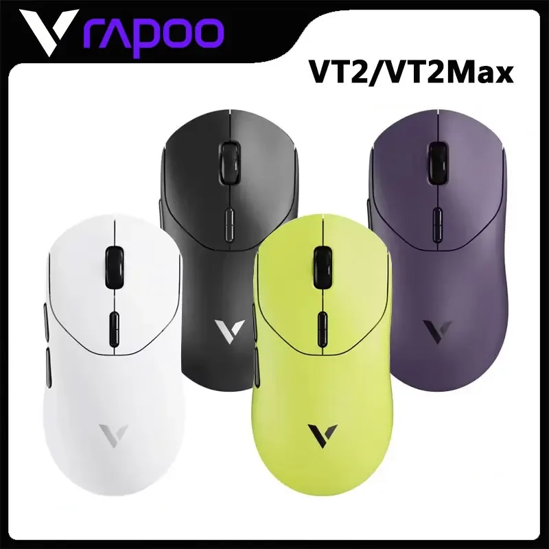 Rapoo VT2 MAX Wireless E-sports Gaming Mouse with 8K Polling Rate Optical Sensor Ergonomic Design 53g Lightweight for PC Latop