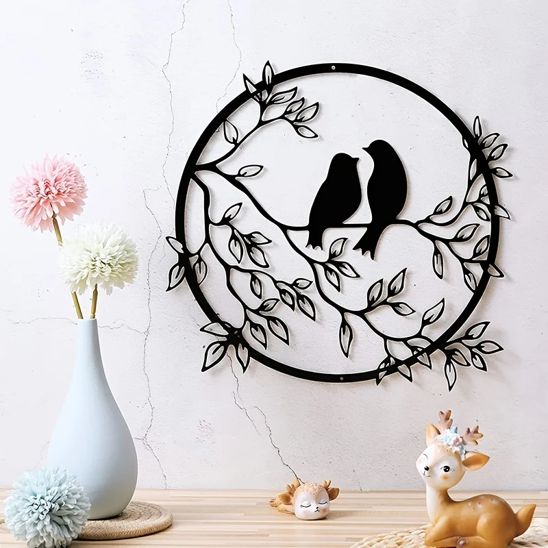 Bird on Tree Branch Metal Wall Art - Stunning Decor for Living Room,Garden,Bedroom,Office,and Home Wall decor metal wall hanging