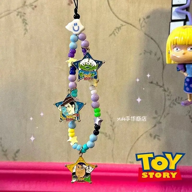 

Toy Story Buzz Lightyear Mobile Phone Chain Hanging Rope Kawaii Cute Ins Handheld Camera Chain Decorate Birthday Gift for Girls