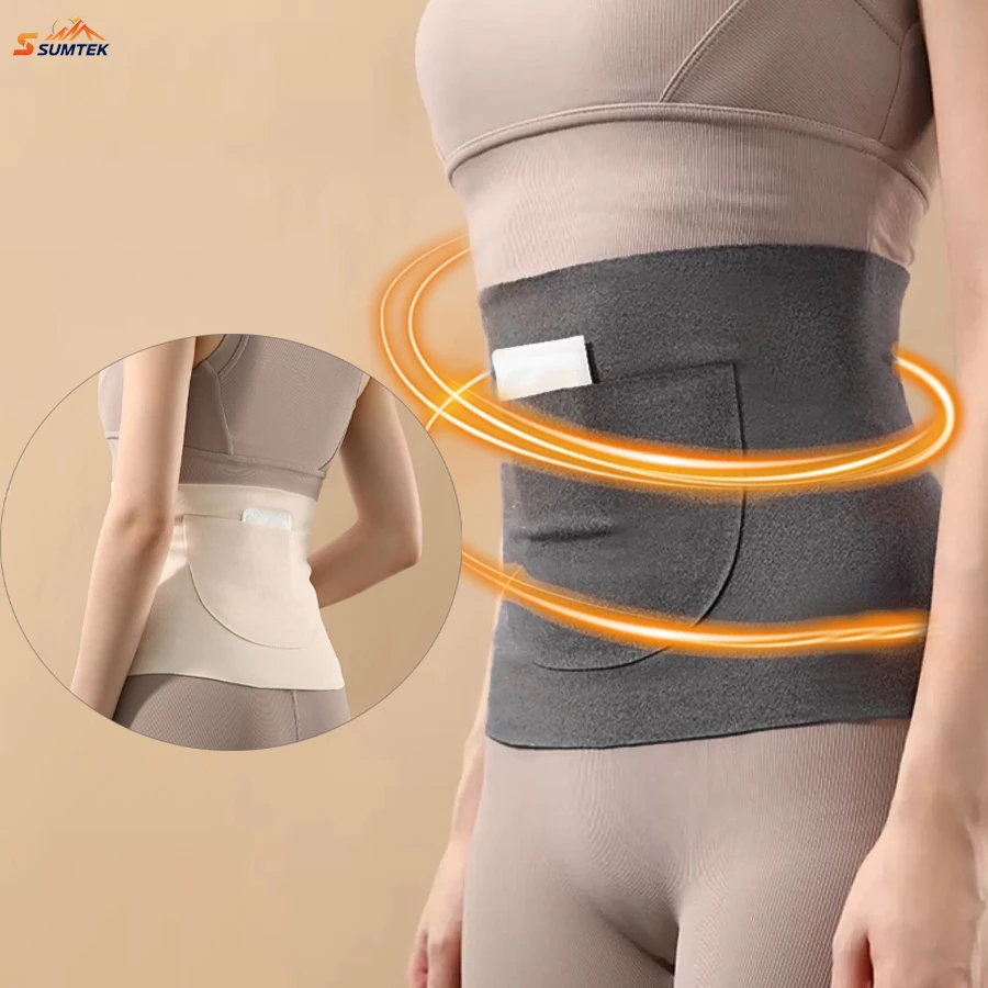 

Warmer Abdominal Belt Pockets Warm Waistband Adult Air Conditioning Room Breathable Menstrual Period Month Four Seasons