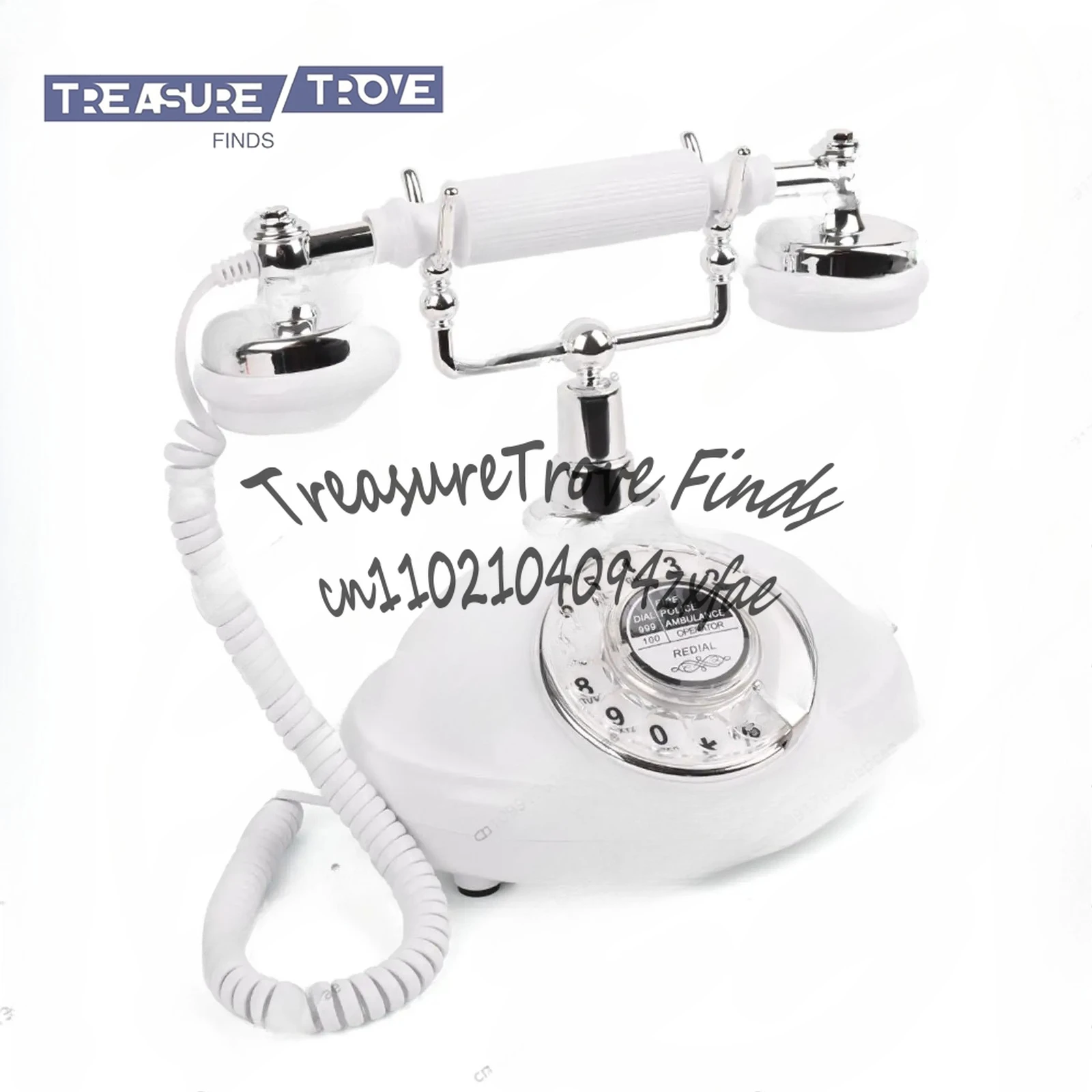 

Desk Telephone Rotary Dial Telephone Vintage Design Phone Landline Phone for Anniversary Confessional Birthday Gathering Decor