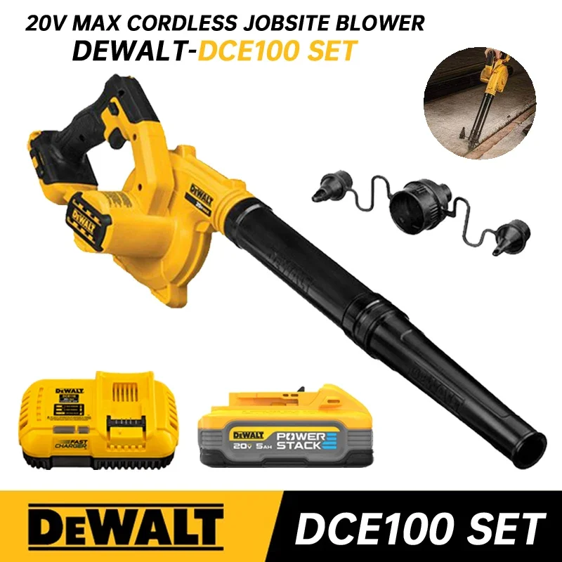 

DEWALT Cordless Compact Jobsit Blower Kits With 20V Lithium Battery Home Computer Sootblower Power Tools DCB118 DCB1104 DCE100