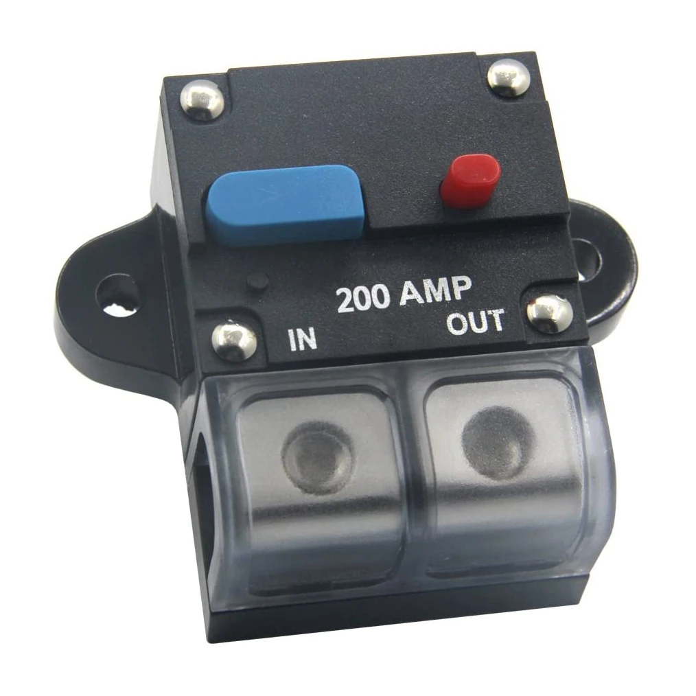 12-24 Volt DC 200A Circuit Breaker Trolling Motor Auto Car Marine Stereo Audio Inline Fuse Holders