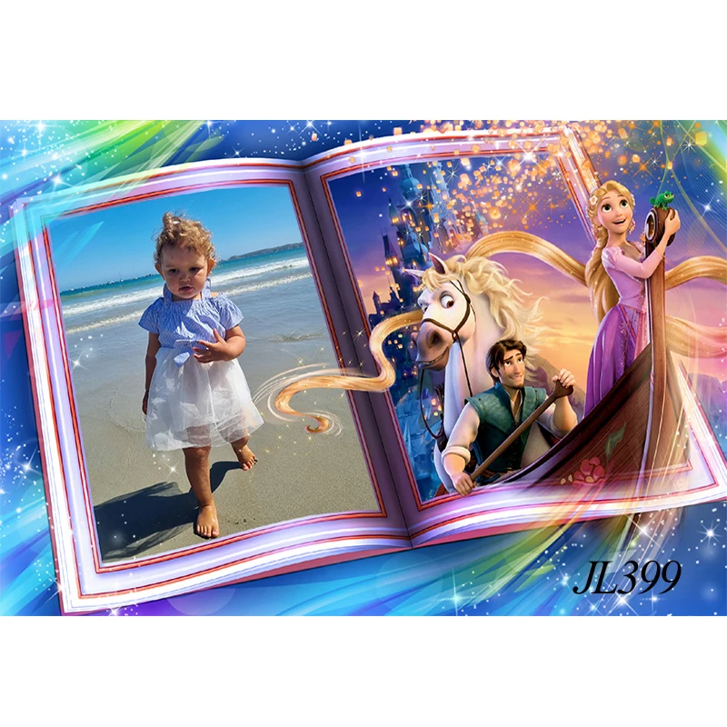 خلفيات للأميرة رابونزيل متشابكة من Disney للبنات خلفيات مخصصة لحفلات أعياد الميلاد وكعك استحمام للأطفال وخلفيات للتصوير