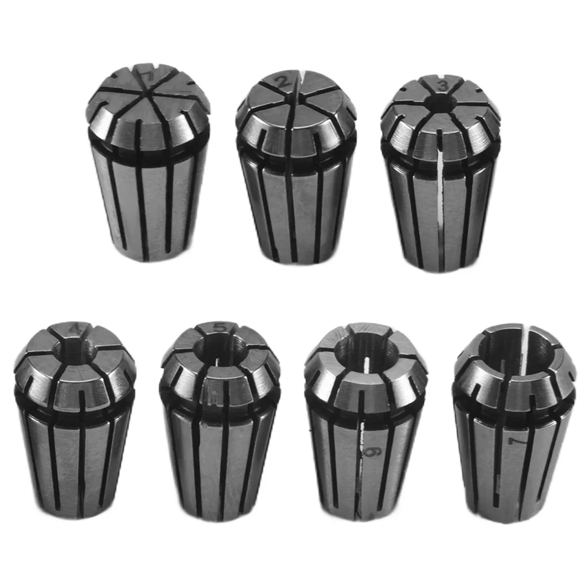 7pcs 1-7mm ER11 Spring Collet For CNC Workholding Engraving & milling Lathe Tool