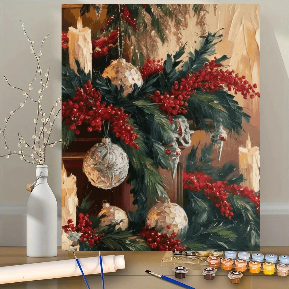 Paint By Numbers Kit for Adults ,children，Beginner To Advanced Number Oil Paintin Home Decor DIY Art Festive Christmas