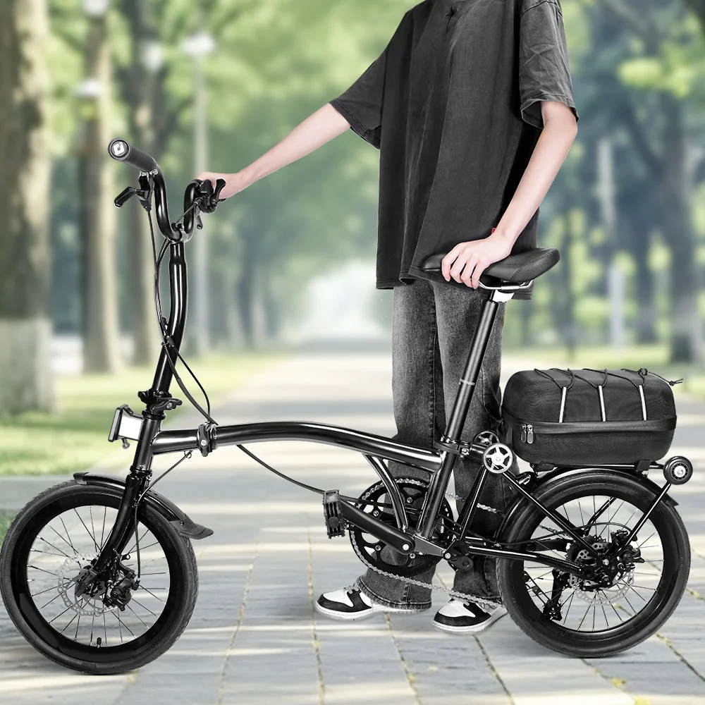 NEWBOLER Brompton Fahrrad-Rücksitztasche, MTB-Fahrradträgertasche, Kofferraumtasche, Radfahren, große Kapazität, wasserdichte Reisetasche ﻿ – Detail 13