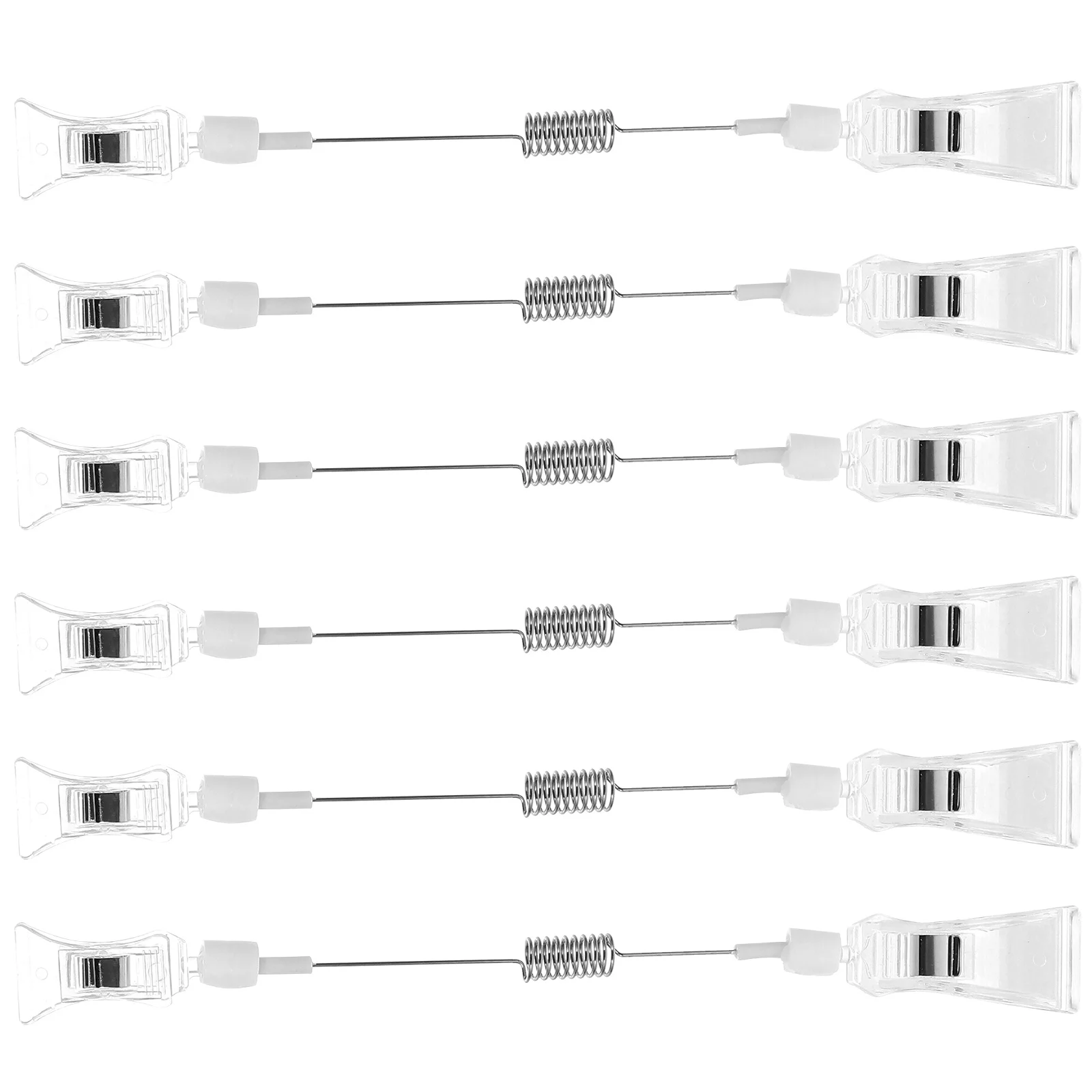 6Pcs Swivel Price Clips Clear Sign Holder Multi-Function Supermarket Merchandise Display Advertisement Sign Holders