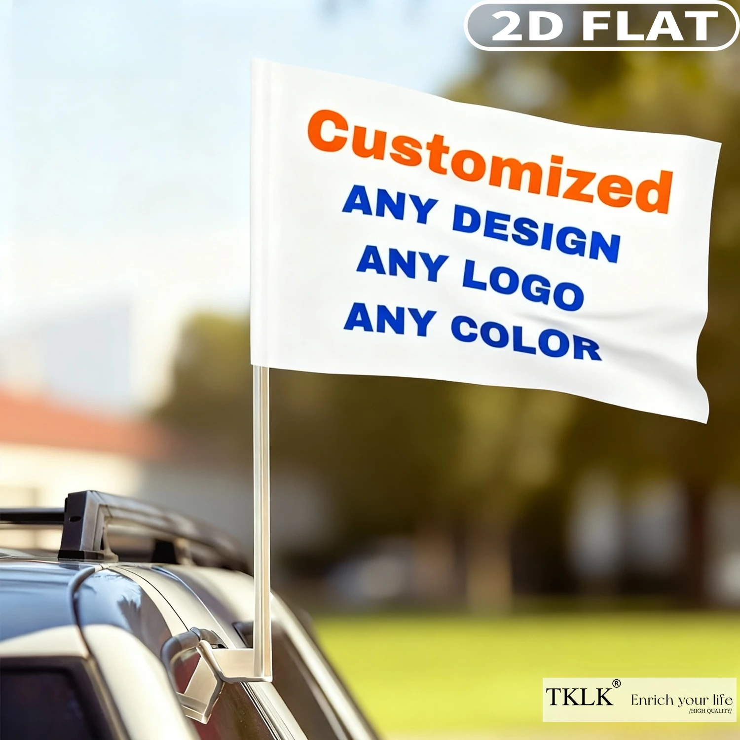 1pc / 5pcs Customize Car Flag - Personalize with Design, Sporty Car Flag, 12x18 Inch Patriotic Banner for Parades & Car Decor