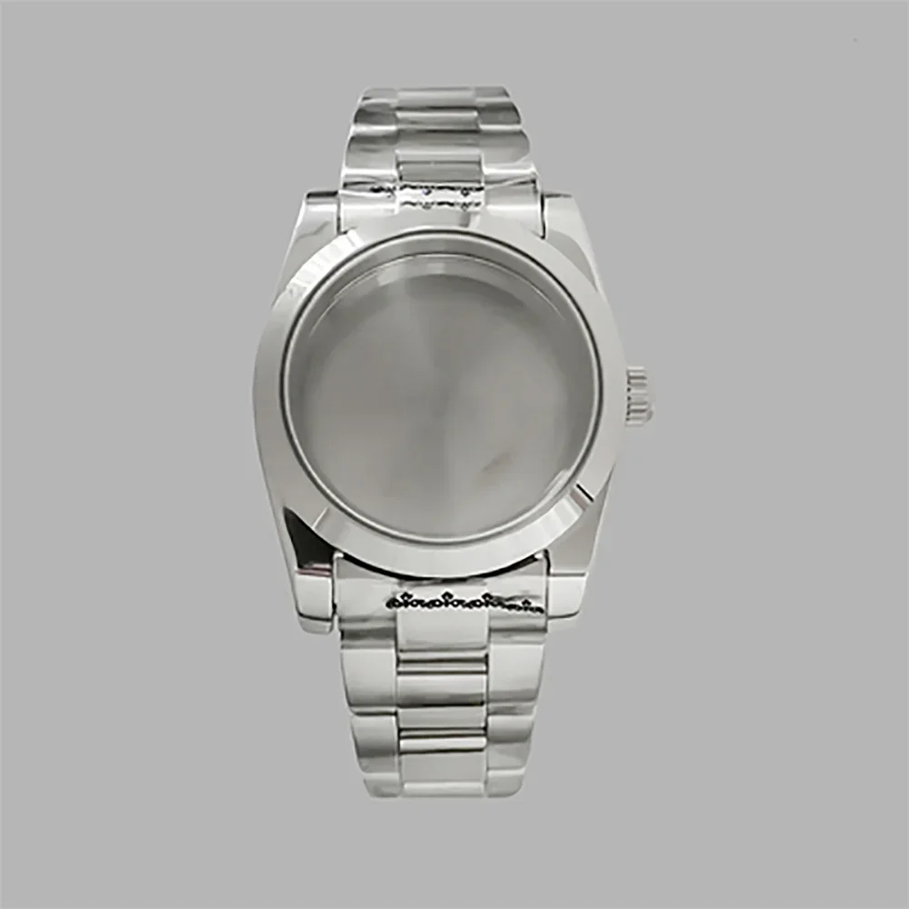 NH35 Case 36mm Stainless Steel Oyster Perpetual Tooth Ring Case Sapphire Glass Flat Mirror Watch Case for NH35/NH36 Movement DIY