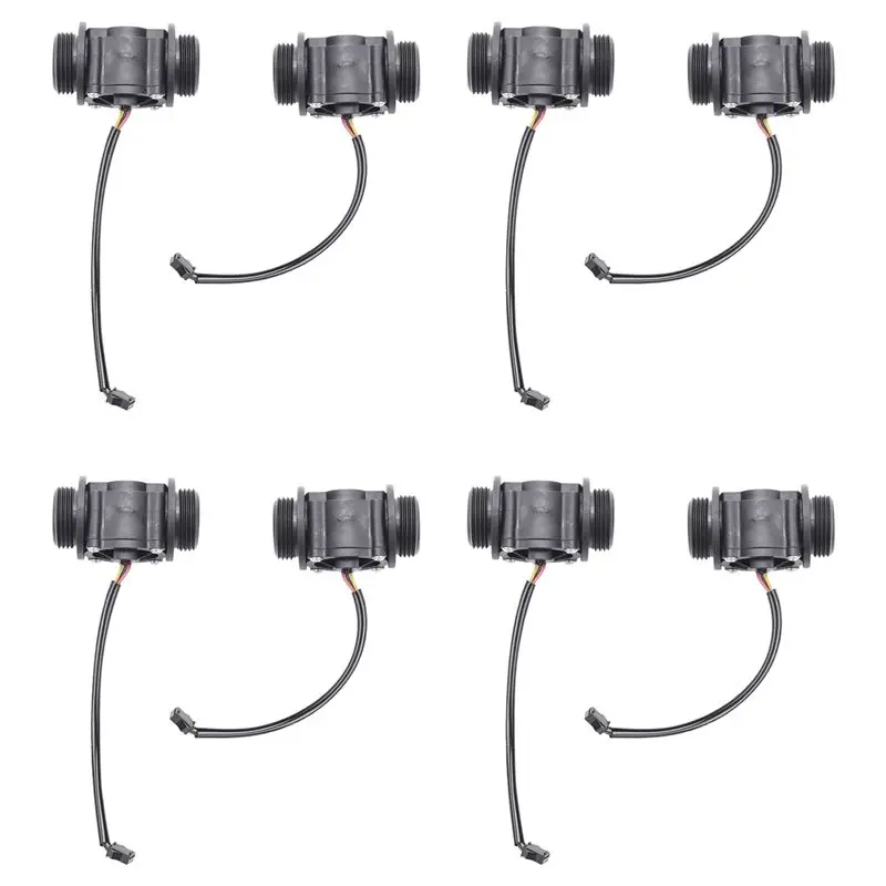 

8PCS Water Flow Sensor Fuel Flow Meter Water Meter Sensor Flowmeter Water Sensor FS400A G1 DN25 1-60L/Min-[LUCK 9]