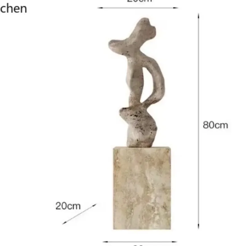 BJ-23  Creative Abstract Sculpture Artwork Ornament Wabi-Sabi Style High-End Model Room Clubhouse Corridor Hotel