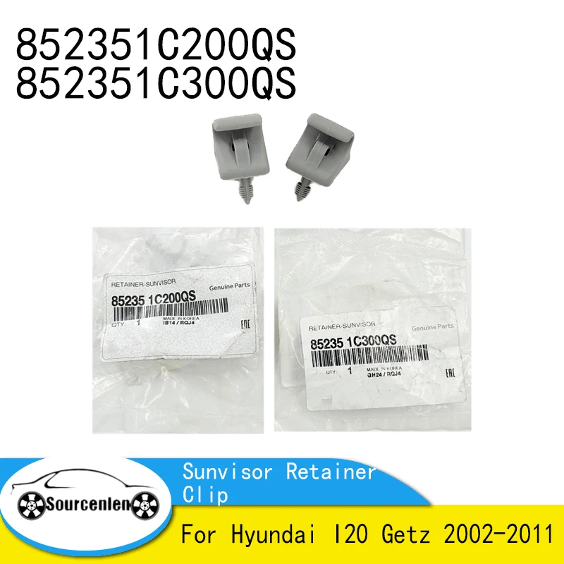 

Оригинальные 2 шт. серые зажимы для крепления солнцезащитного козырька для Hyundai I20 Getz 2002-2011 852351C200QS 852351C300QS 852351C200 852351C300