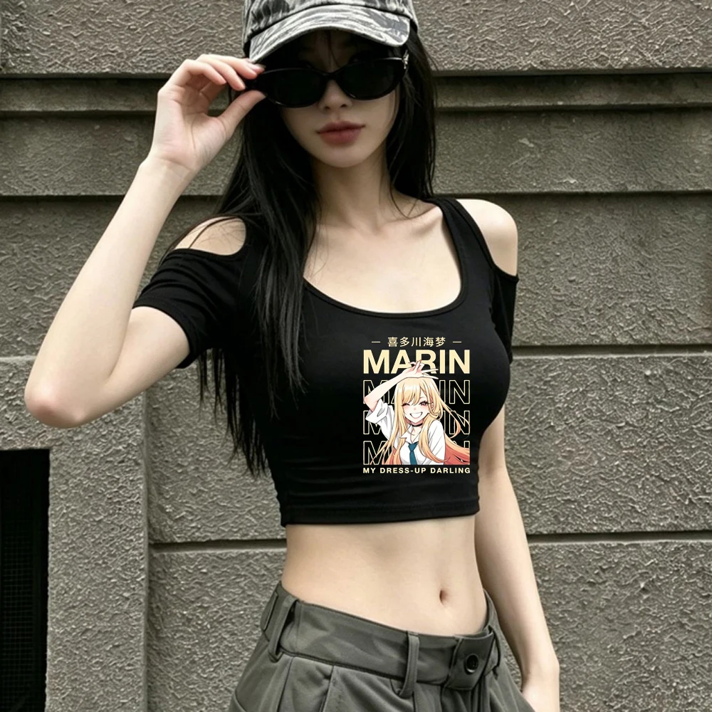 Marin Kitagawa cropped top women scene  cheap jojifuku funny korean fashion tshirt y2k party alternative  gyaru scene