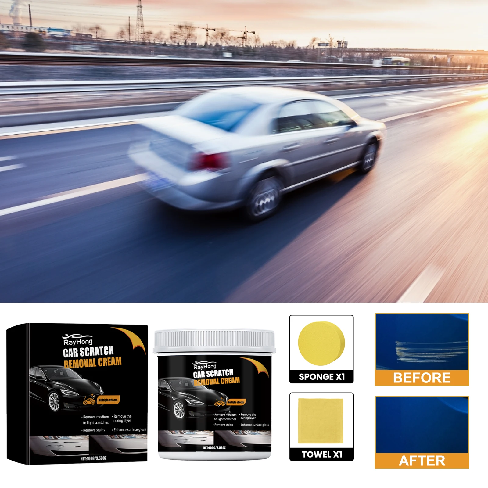 Car Scratch Paste Remove dirt and dust repair paint scratches polishing maintenance refurbishment coating paste