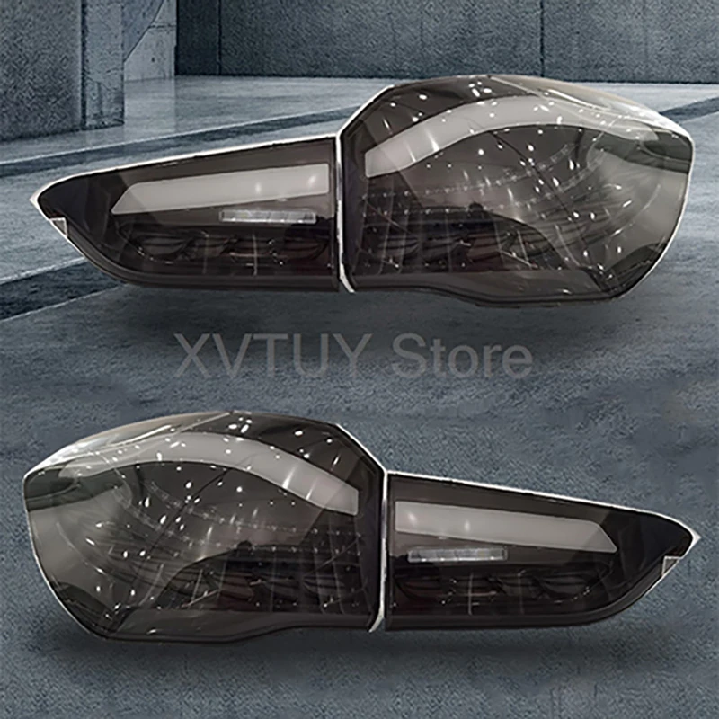 Feux arrière pour BMW X1 F48 F49 2016 – 2021, clignotant LED, feu de stationnement, assemblage de style Dragon, feu arrière noir