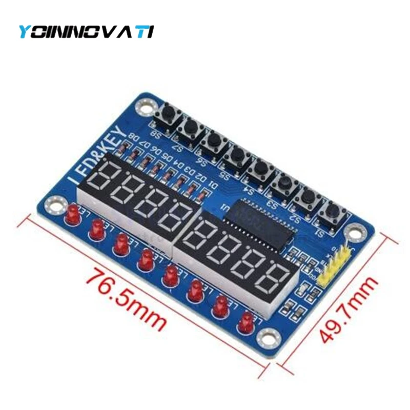 1pcs 5pcs TM1638 8 Bits Digital LED Tube Display Module with 8 LEDs 8 Button keys