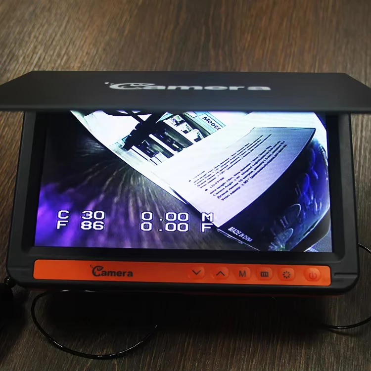 

Ice Fishing Accessories Tools 7inch 25-50m Temperature Sensing Depth Camera Visual High Definition Fish Finder