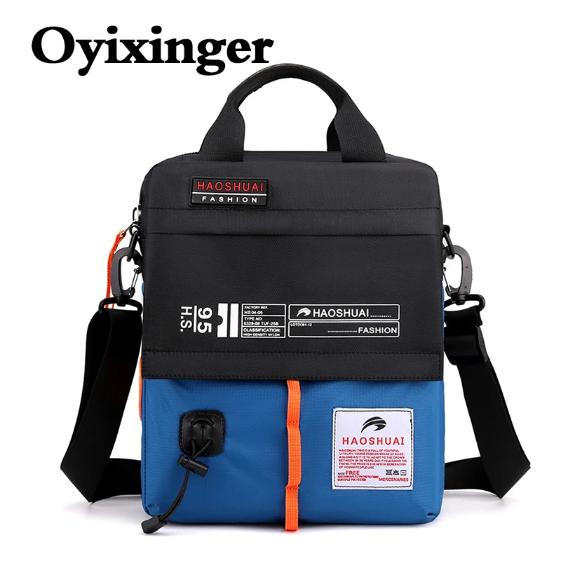 OYIXINGER Small Men Shoulder Bags Waterproof Nylon Mens Cross Body Bag For Boys Casual Man Crossbody Bags Purses And Handbags