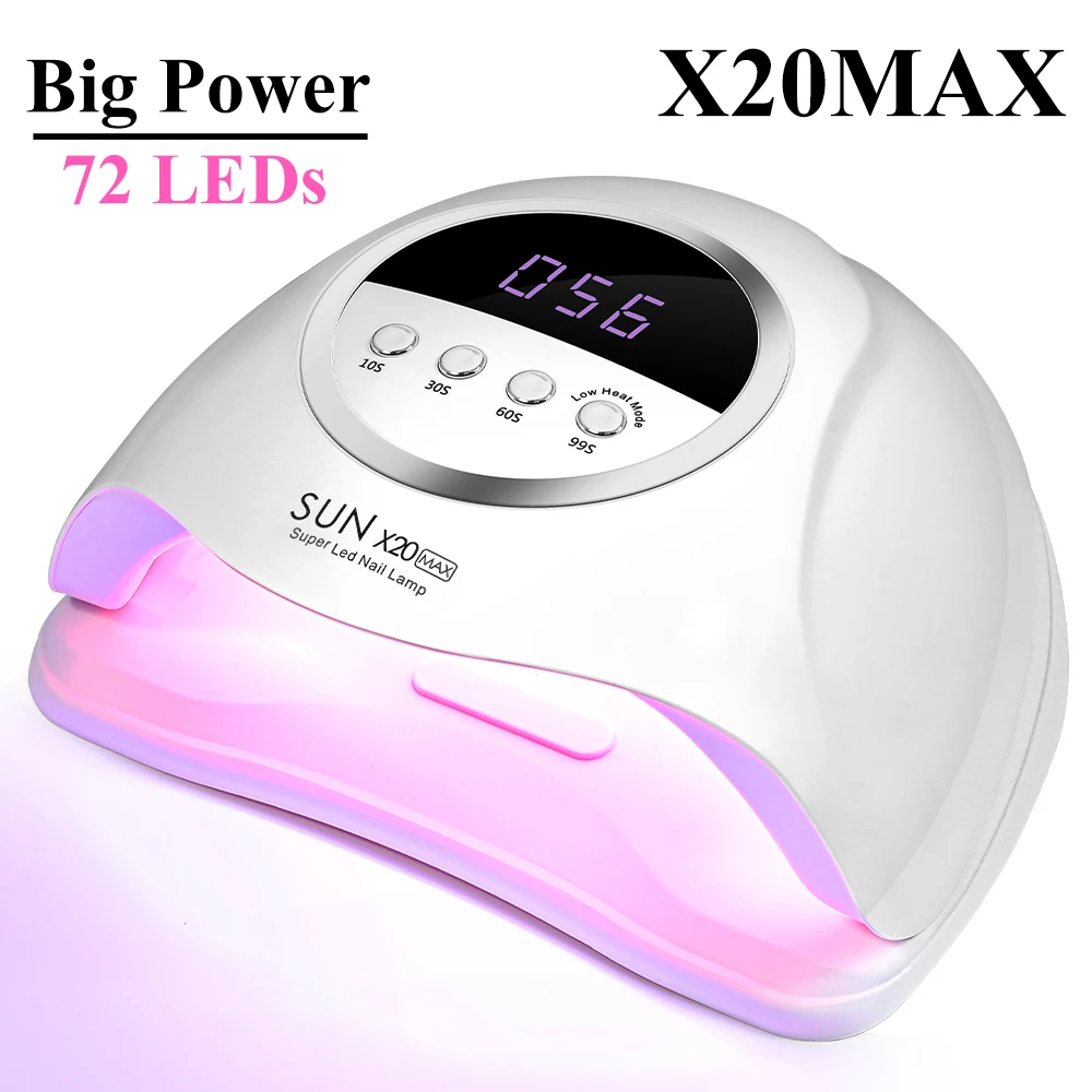 X20 LED UV unhas Secador Lâmpada, 4-Speed Secadores temporização, Luz UV, Gel, unha polonês, Secagem, Manicure