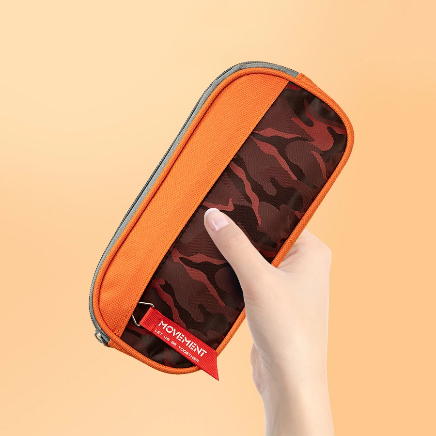 مقلمة قماشية مموهة بسحاب مزدوج للأولاد حقيبة أقلام رصاص حقيبة أدوات مكتبية مدرسية حافظة أقلام للطلاب حقائب تخزين اللوازم المدرسية