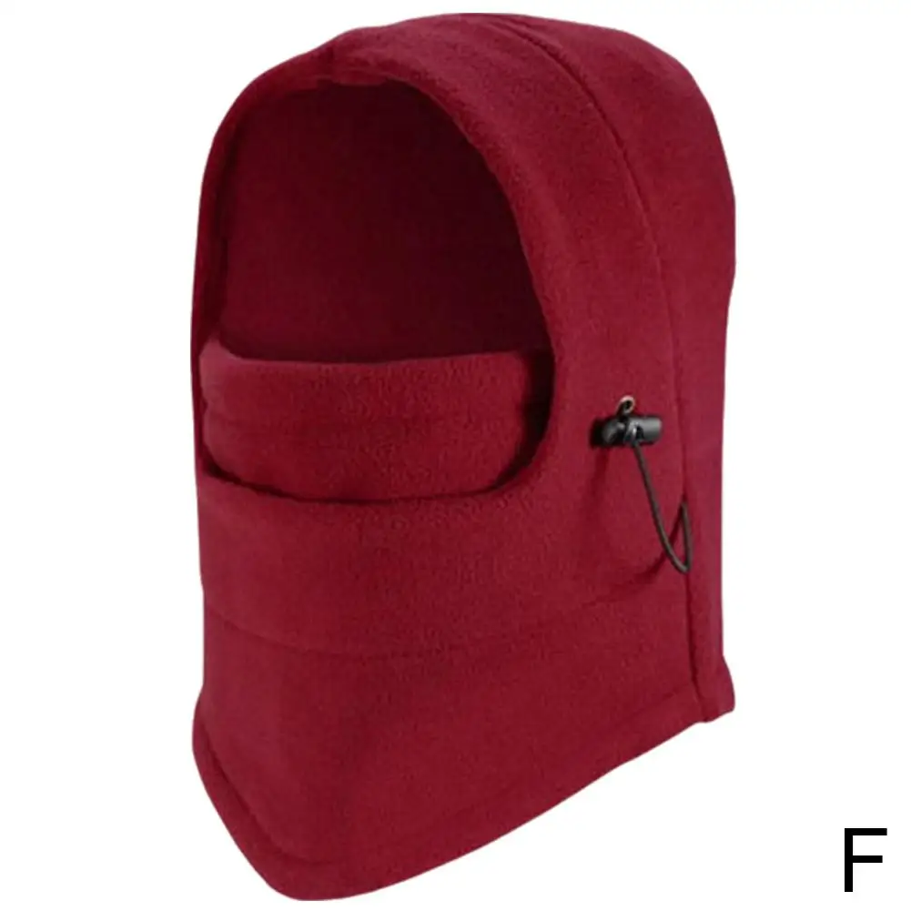 Gorro térmico de lana para hombre y mujer, pasamontañas a prueba de viento con capucha para bicicleta, calentador de cuello, bufanda deportiva, L6Z0