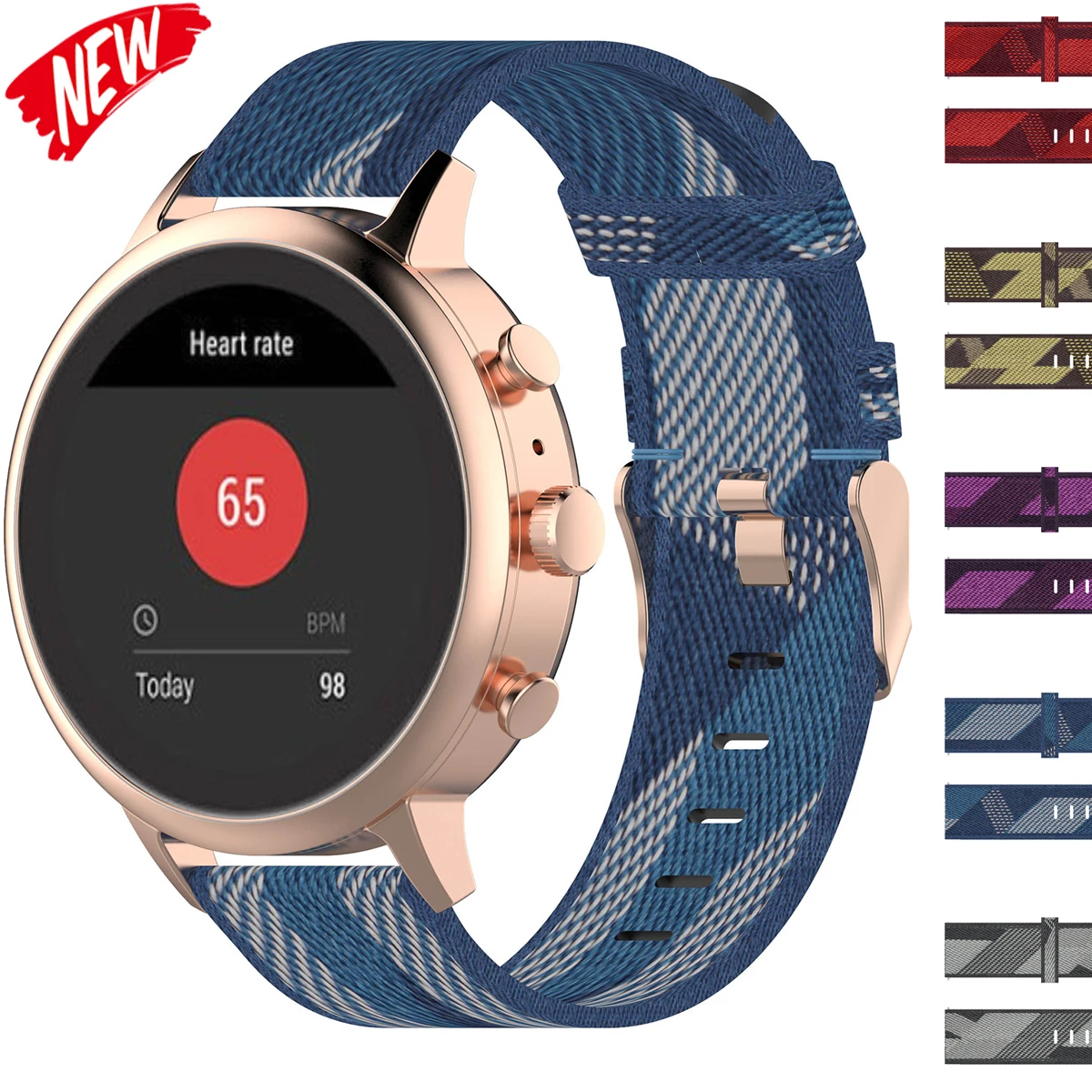 18mm 20mm 22mm Nylonarmband für Samsung Galaxy Watch 4/5/6/7/Gear S3/Active2 geflochtenes Band für Huawei GT4 GT3 Garmin Venu 3S 2S