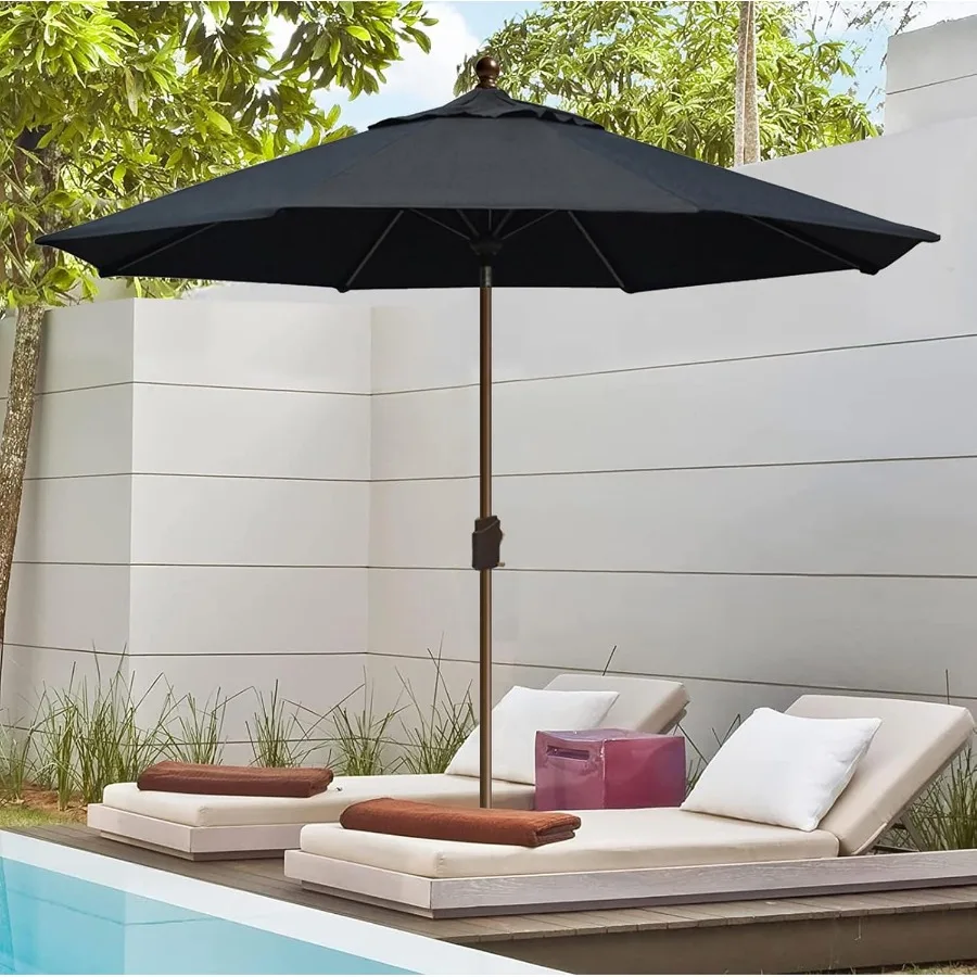 مظلة فناء خارجية بطول 10 أقدام غير قابلة للتلاشي لمدة 10 سنوات مع تهوية لسطح الحديقة وجانب حمام السباحة للاستخدام المتين لطاولة السوق السوداء #2