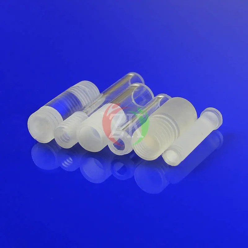 High Heat Corrosion Resistant Quartz Threaded Tube Internal External Thread Quartz Glass Pipe Custom Drawing Supported