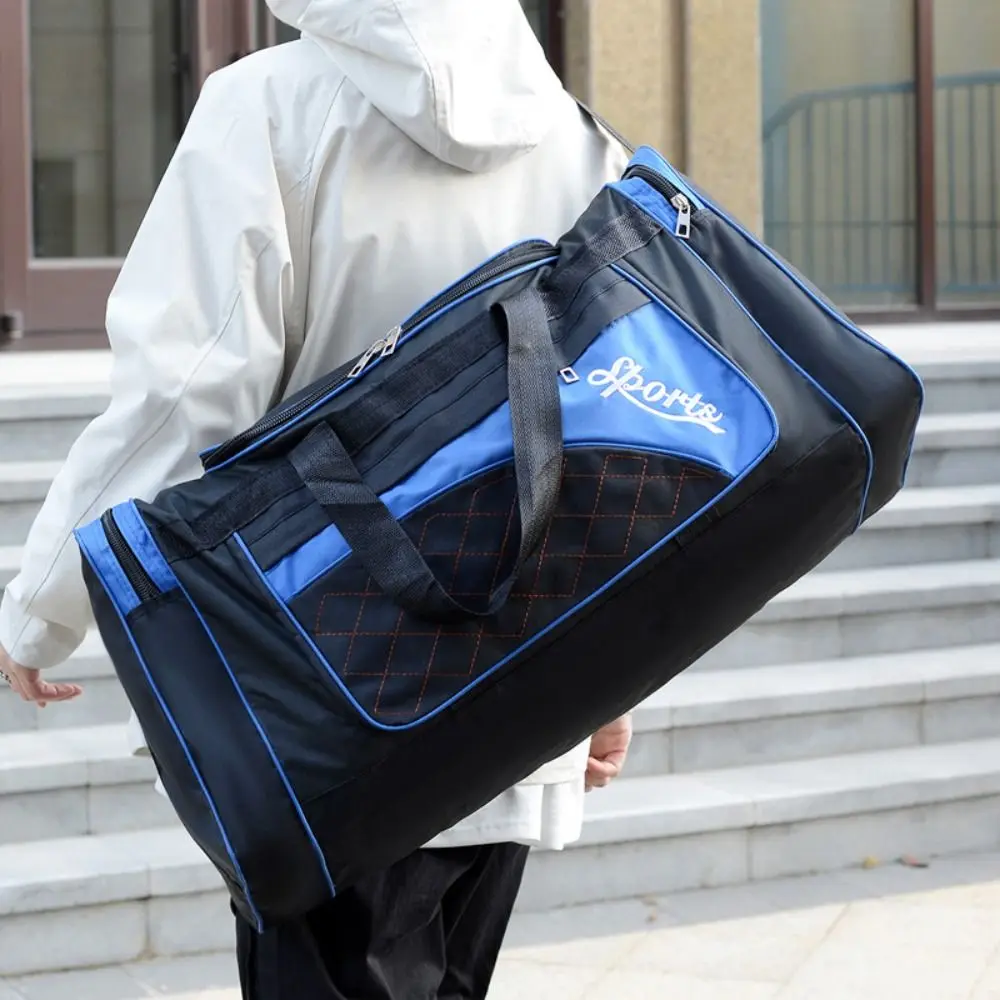 Large Capacity Travel Duffel Bag Dustproof with Shoe Compartment Travel Luggage Handbag Portable Waterproof Sports Fitness Bag