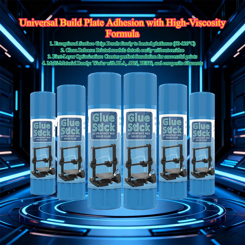 

Водорастворимый клей из ПВП для 3D-принтеров, противоударный клей для подогрева стекла/PEI-кровати, универсальная совместимость с платформой FDM