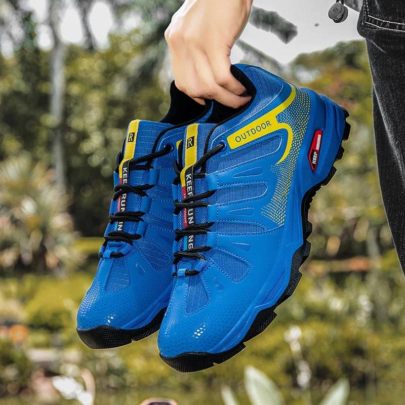 

Outdoor Hiking Shoes Men Anti-slipWear-resistant Sports Shoes Men Lace-up Lightweight Soft Breathable Casual Walking Shoes Men