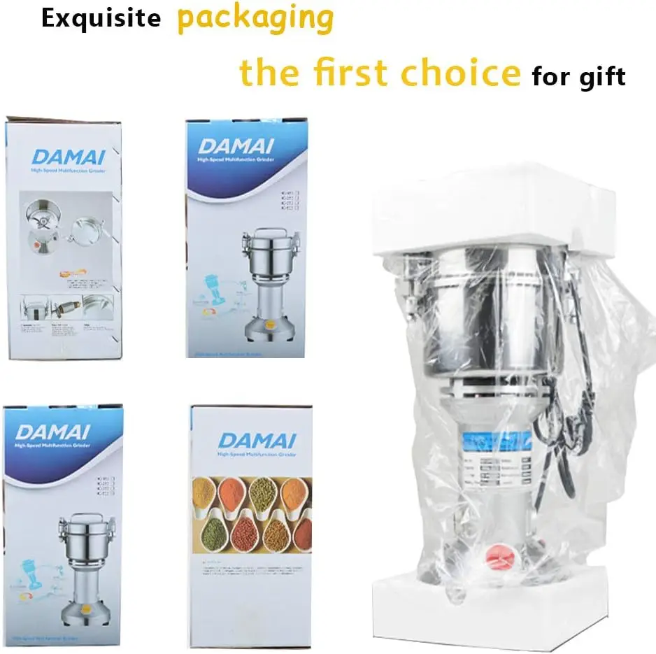 Grain Mill Grinder Spice Grinder Flour Mill Wheat Cereals Herb Pulverizer for Kitchen,150g High Speed Dry Spice Grinder Machine