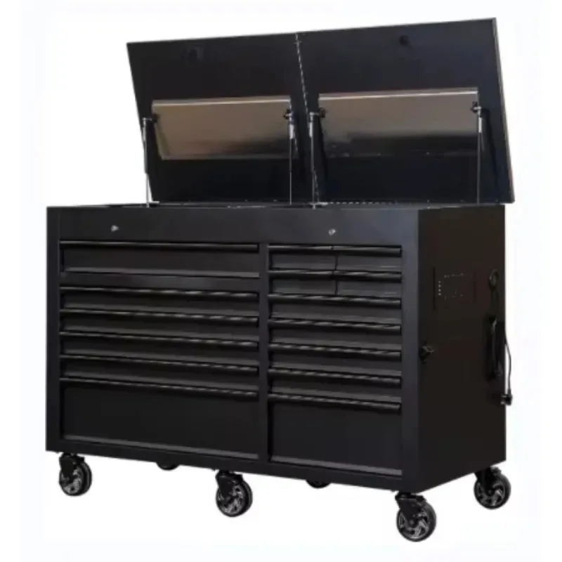 Stainless Steel Multi-functional Car Repair Workshop Workbench with Rolling Cabinet Customized Garage Storage for Job Site