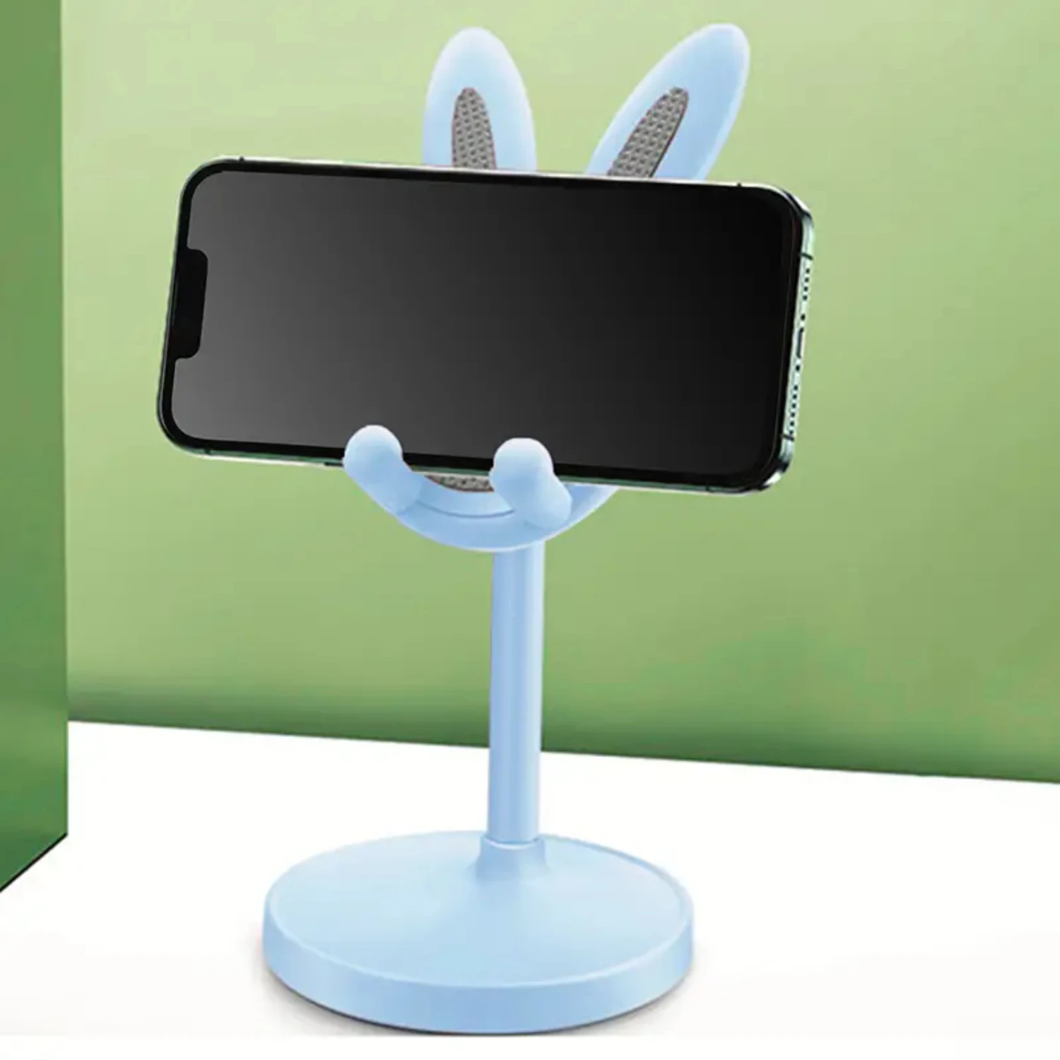 Blue Cute Rabbit Adjustable Waterproof Desktop Phone Tablet Holder