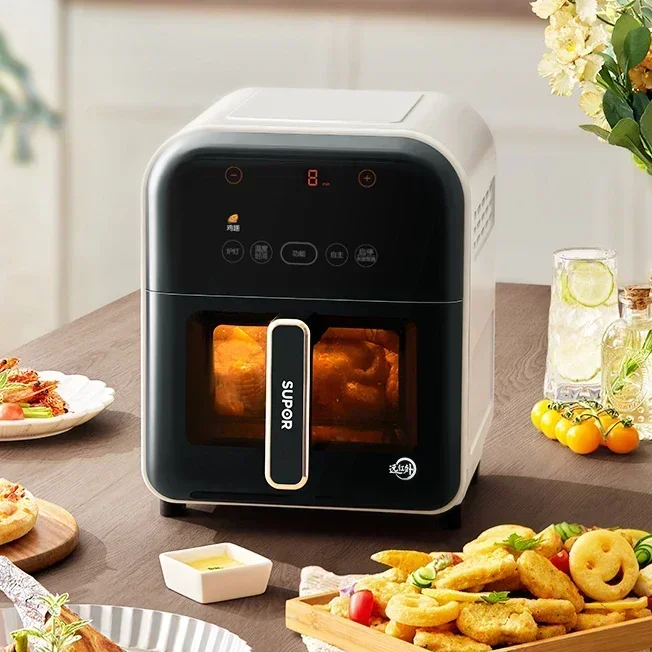 Far infrared air fryer, no flipping, multifunctional intelligent electric fryer, 5L capacity visible smart  air fryer fritöz