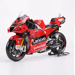 Maisto 1/6  2022  Racing Ducati Lenovo Team Motorcycle Car Simulation Alloy Car Model #63 Franceeco Bagnaia