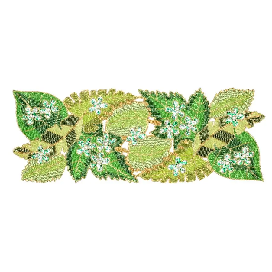 

Декоративная дорожка на стол с бисером, 36 дюймов, красивая, изысканная, элегантная, блестящая, идеально подходит для украшения обеденного стола, на Пасху