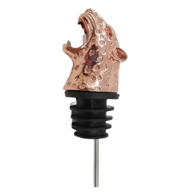 

G6KF Distinctive Zinc Alloy Animal Head Bottle Stopper and Pourer Unique Wine Pourer Present for Wine Collectors and Lover