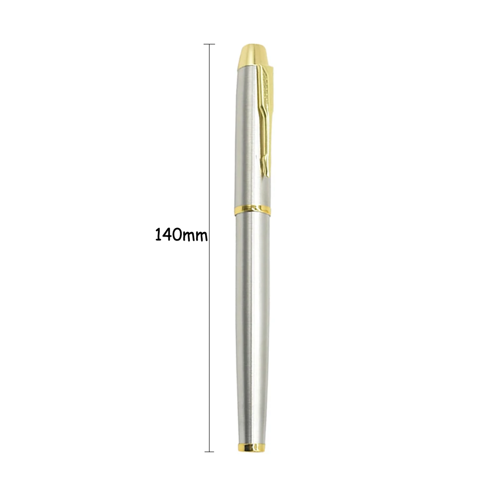 High Quality Metal Fountain Pen Business Stainless Steel Student Stationery Office School Supplies Gift Ink Pens