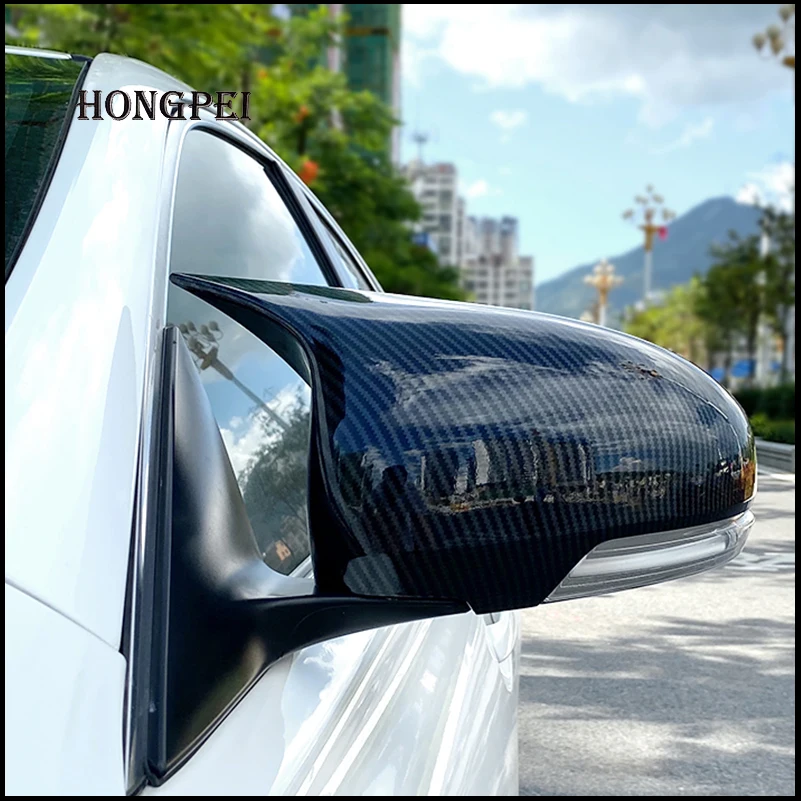 FOR Toyota WISH 2010 Car Body SIDE DOOR REARVIEW MIRROR COVER STICKER TRIM Car-styling ABS Carbon Print Auto Parts