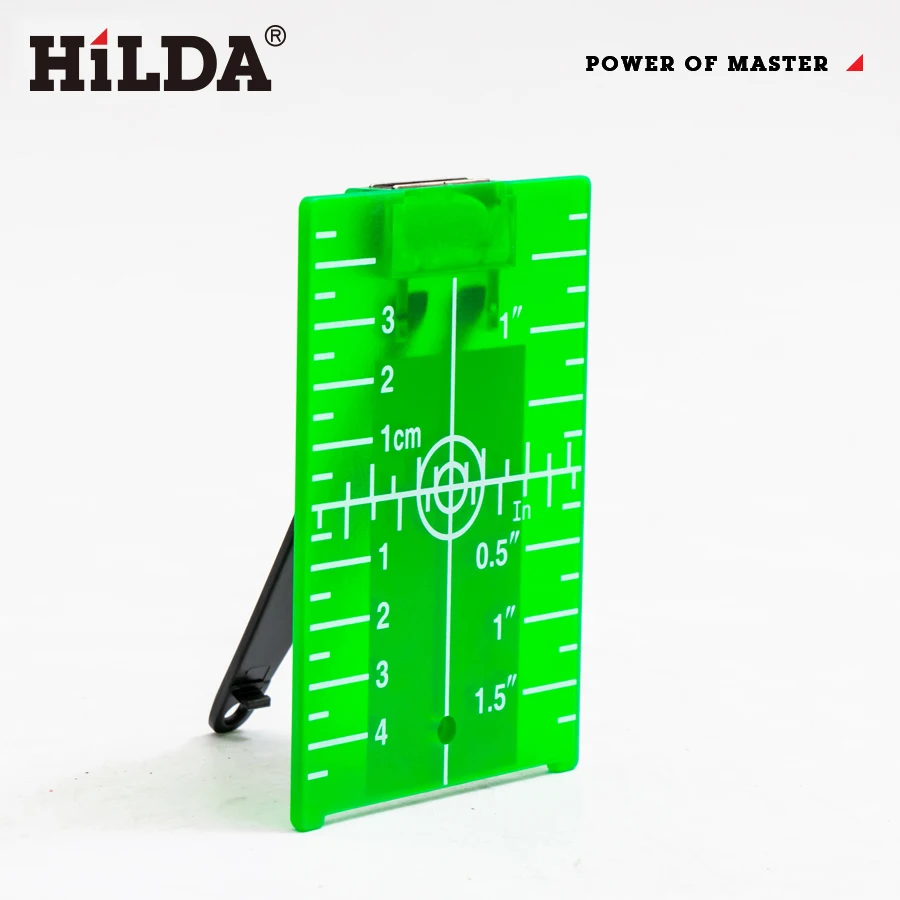 HILDA Laser Level Target Board Red/Green Line Beam Distance Plate Magnetic Inch/cm Leveling Board Tool Accessory