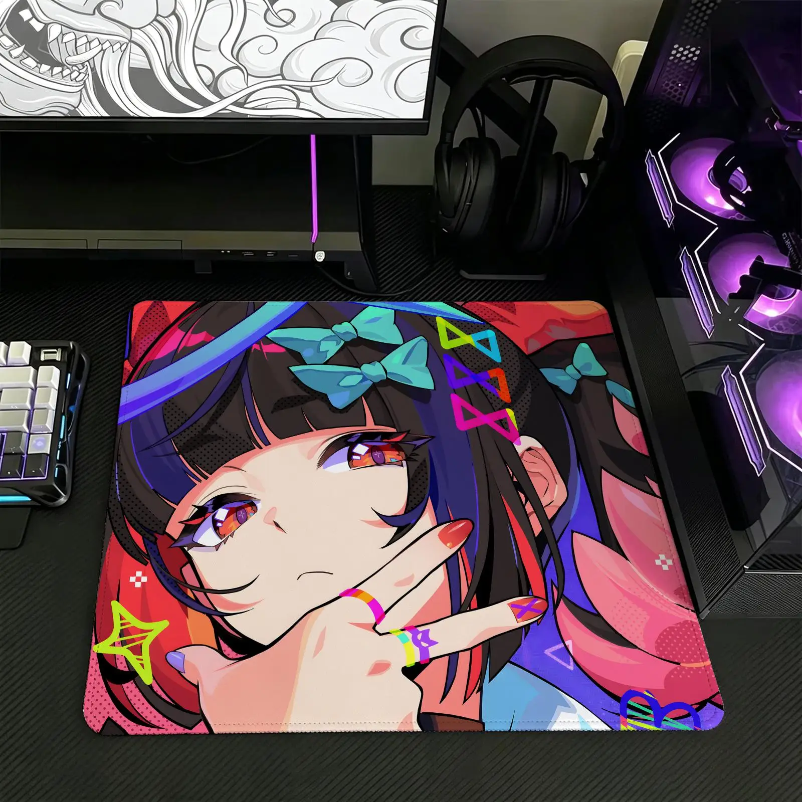 Mouse Pad Regular gaming mouse pad Office mouse pad Laptop desk mat Stitched edge L size mouse pad  Zenless Zone Zero Nangong Yu
