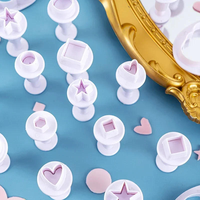 Polymer Clay Cutter Cloud Mold Set Heart Star Shape Cutting Mold DIY Pottery Sculpture Geometric Figure Embossing Modeling Tools