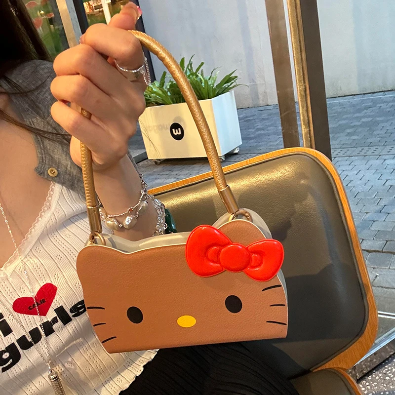 سانريو مرحبا كيتي لطيف بلون القط الكمون القوس قضية الهاتف آيفون 16 15 14 13 برو ماكس Y2K فتاة حزام اليد الغطاء الخلفي