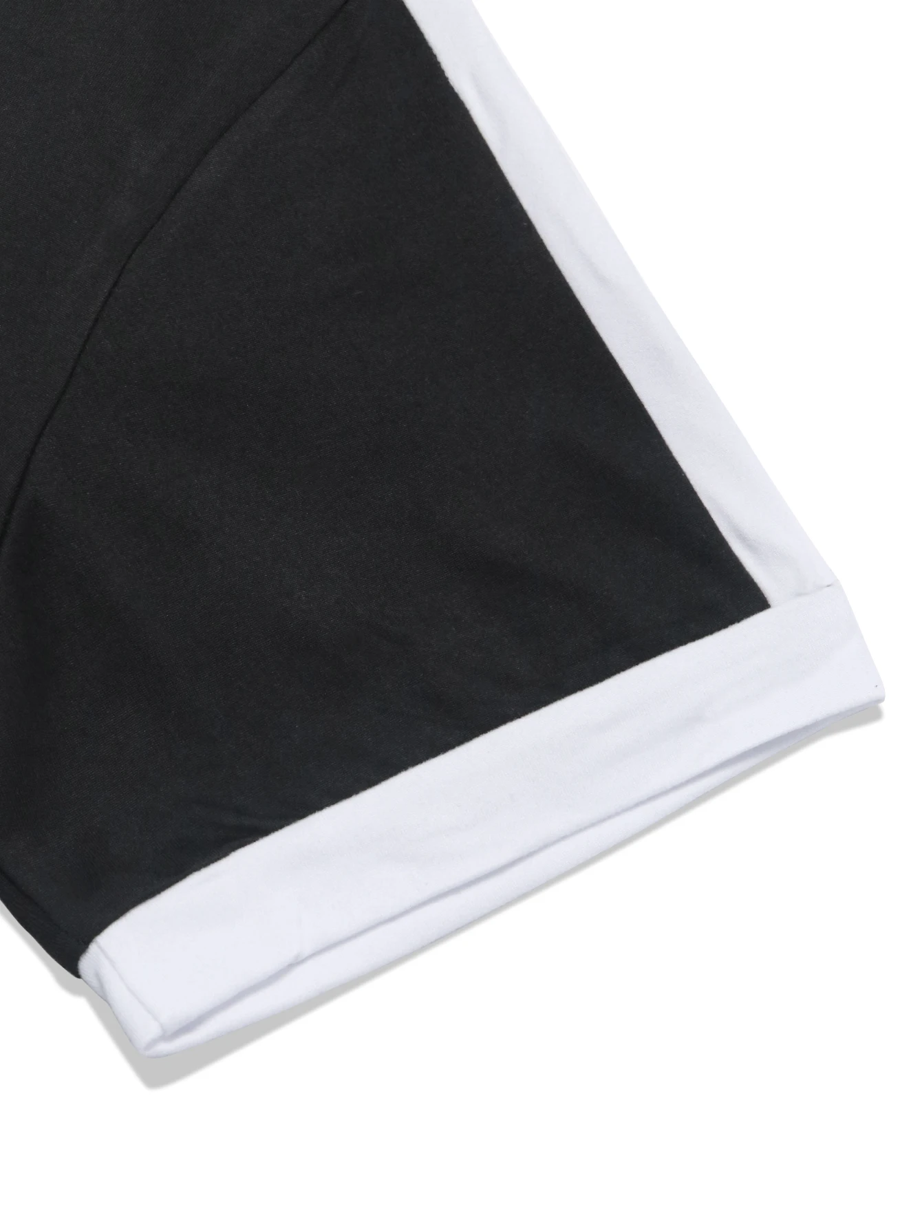 New Summer Elastic Casual Short-Sleeved Men's Daily Party Home Social Color matching T-Shirt Solid Color Vintage Streetwear Top image 4