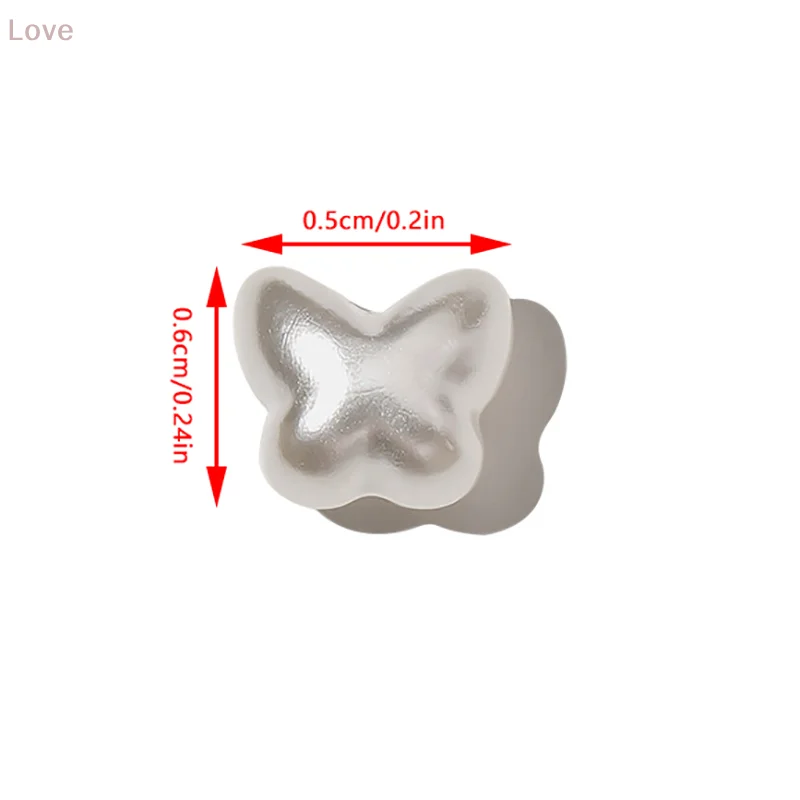 20 szt. Retro Perły w Kształcie Motyli do Zdobienia Paznokci, Perły 3D Motyle, Ozdoby do Paznokci DIY, Dekoracje Biżuteryjne